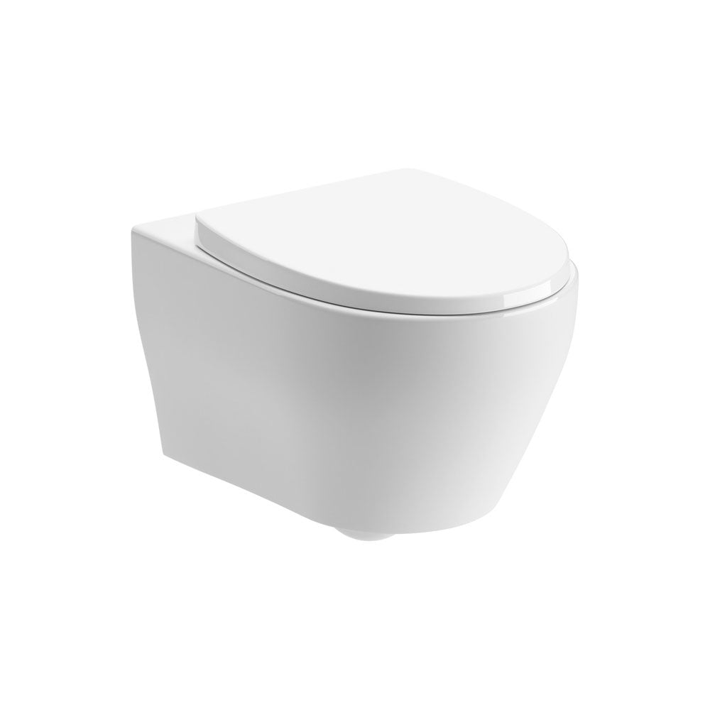 Auvellis Mirelle wall-hung rimless toilet with soft-close seat