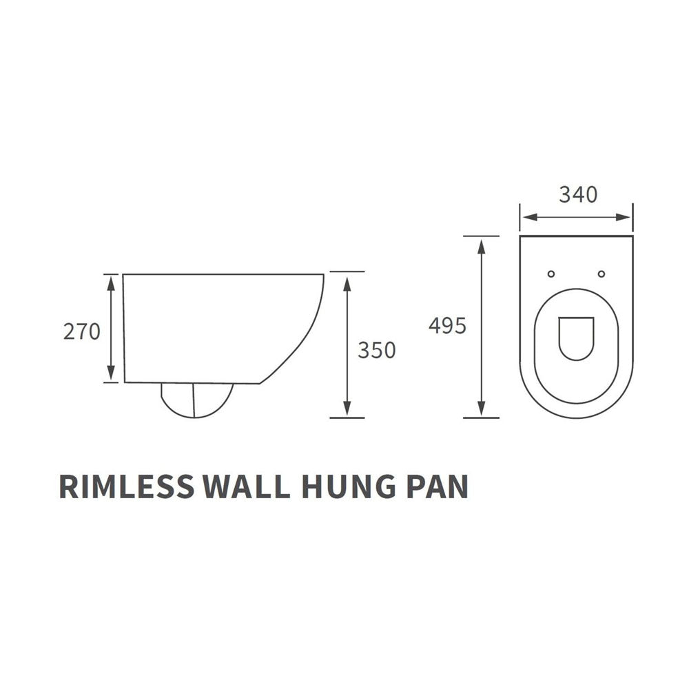 Auvellis Mirelle wall-hung rimless toilet with soft-close seat