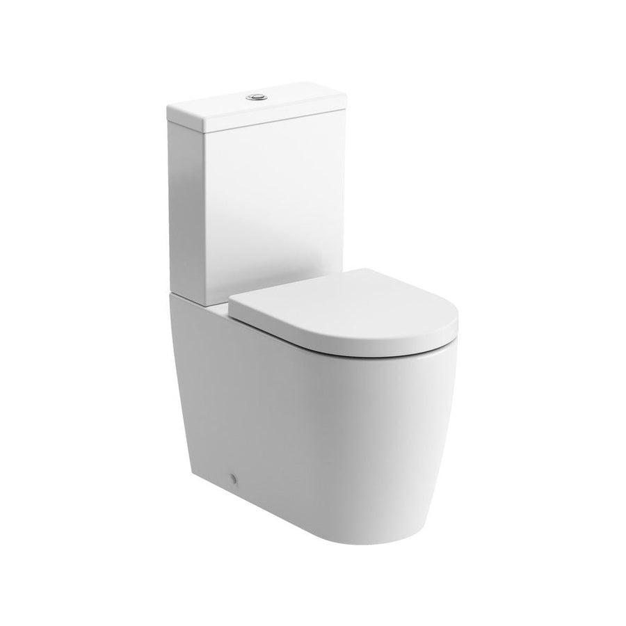 Auvellis Vela Close-Coupled Comfort-Height Rimless Toilet with Soft-Close Seat