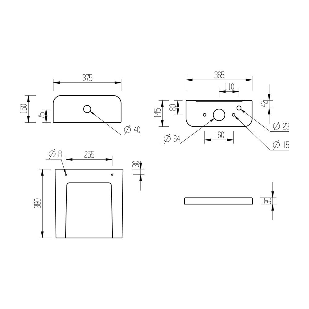 Tilia Close Coupled Comfort Height Toilet Rimless Open Back With Soft Close Seat Pureflo