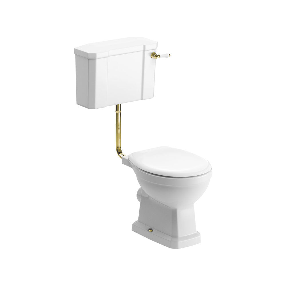 Sherbourne Low Level Toilet With  Fittings and Soft Close Seat Pureflo