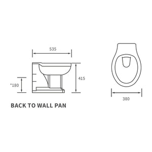 Sherbourne Back To Wall WC & Satin White Wood Effect Seat w/Brushed Brass Finishes Pureflo