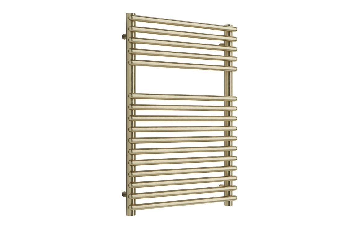Auvellis Teplo 500 x 730mm towel rail in brushed brass
