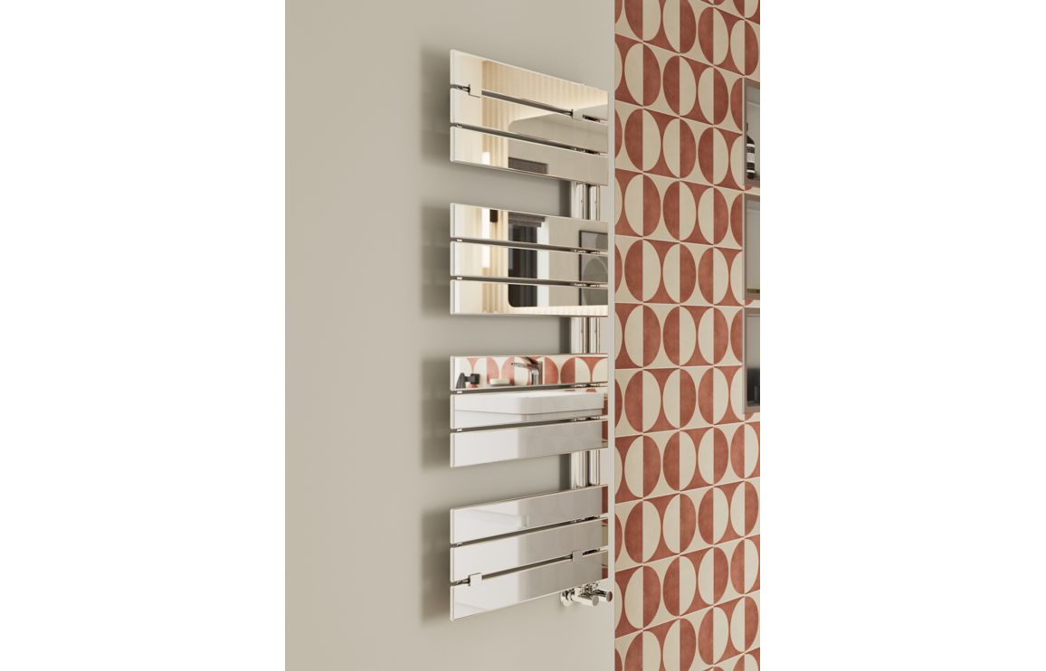 Auvellis Atra designer towel rail in a bathroom