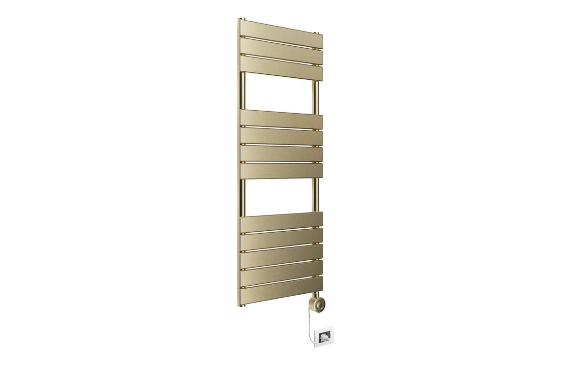 Auvellis Trend electric towel rail in brushed brass