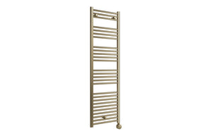 Auvellis Tivor 500 x 1600mm electric towel rail in brushed brass