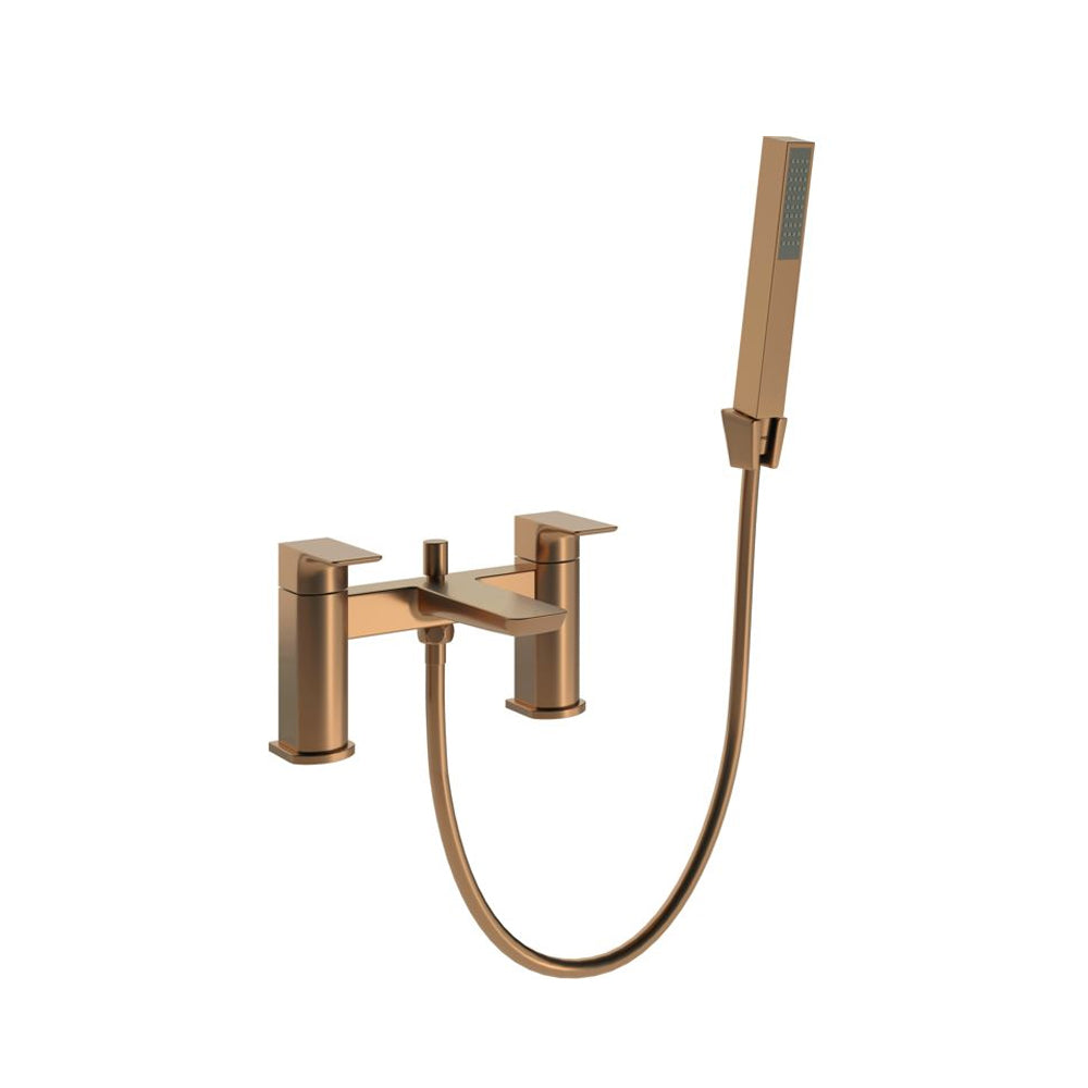 Auvellis Arven Deck-Mounted Bath Shower Mixer in Brushed Bronze