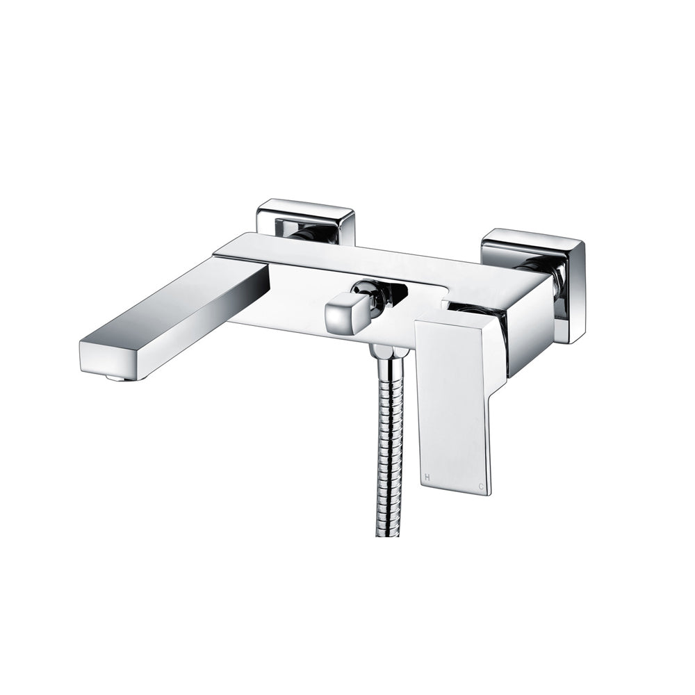 Auvellis Linaro Angular Wall-Mounted Bath Shower Mixer – Chrome