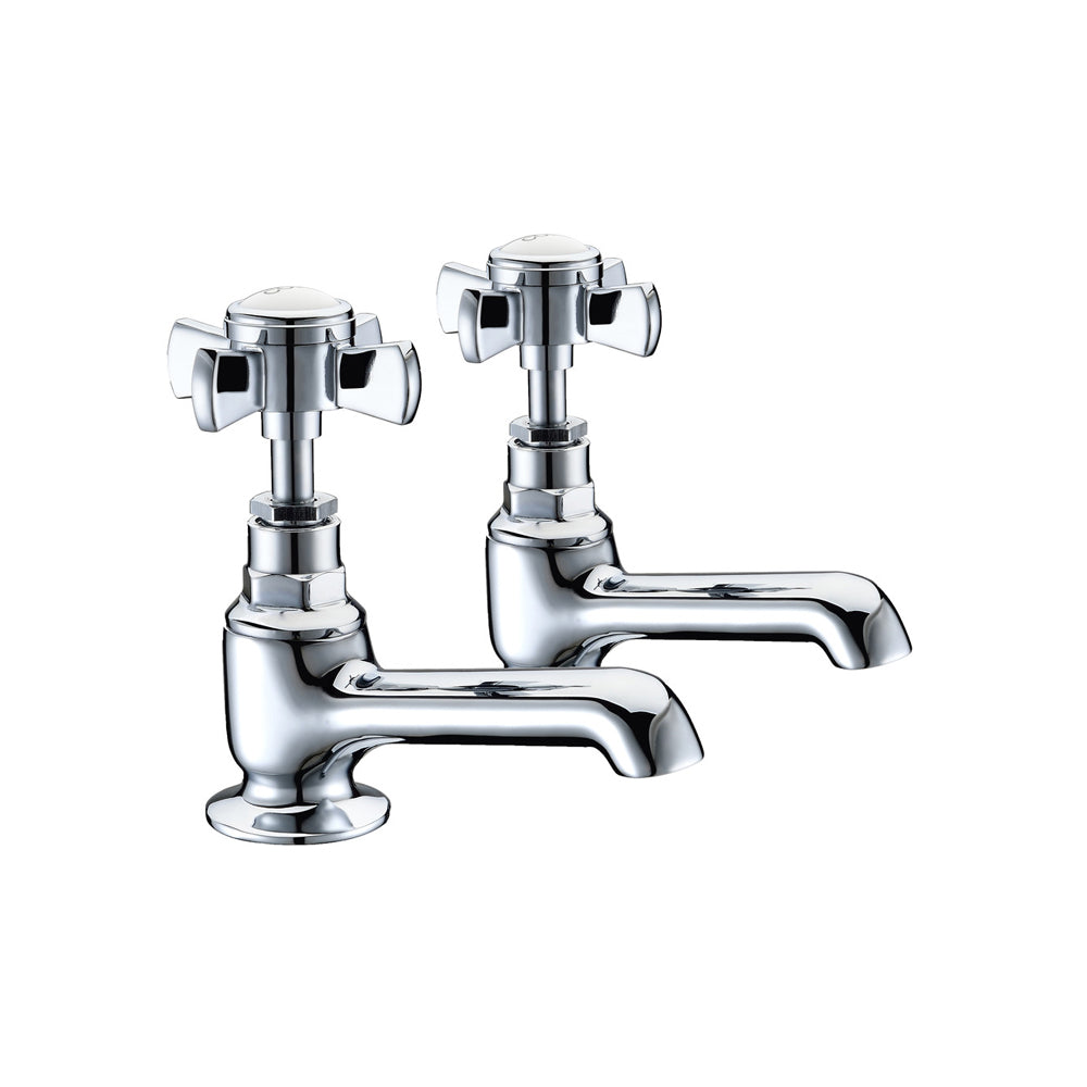 Auvellis Solenne Bath Pillar Taps – Chrome – product image 1