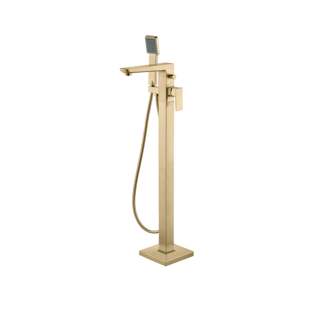 Auvellis Arven Freestanding Bath Shower Mixer in Brushed Brass