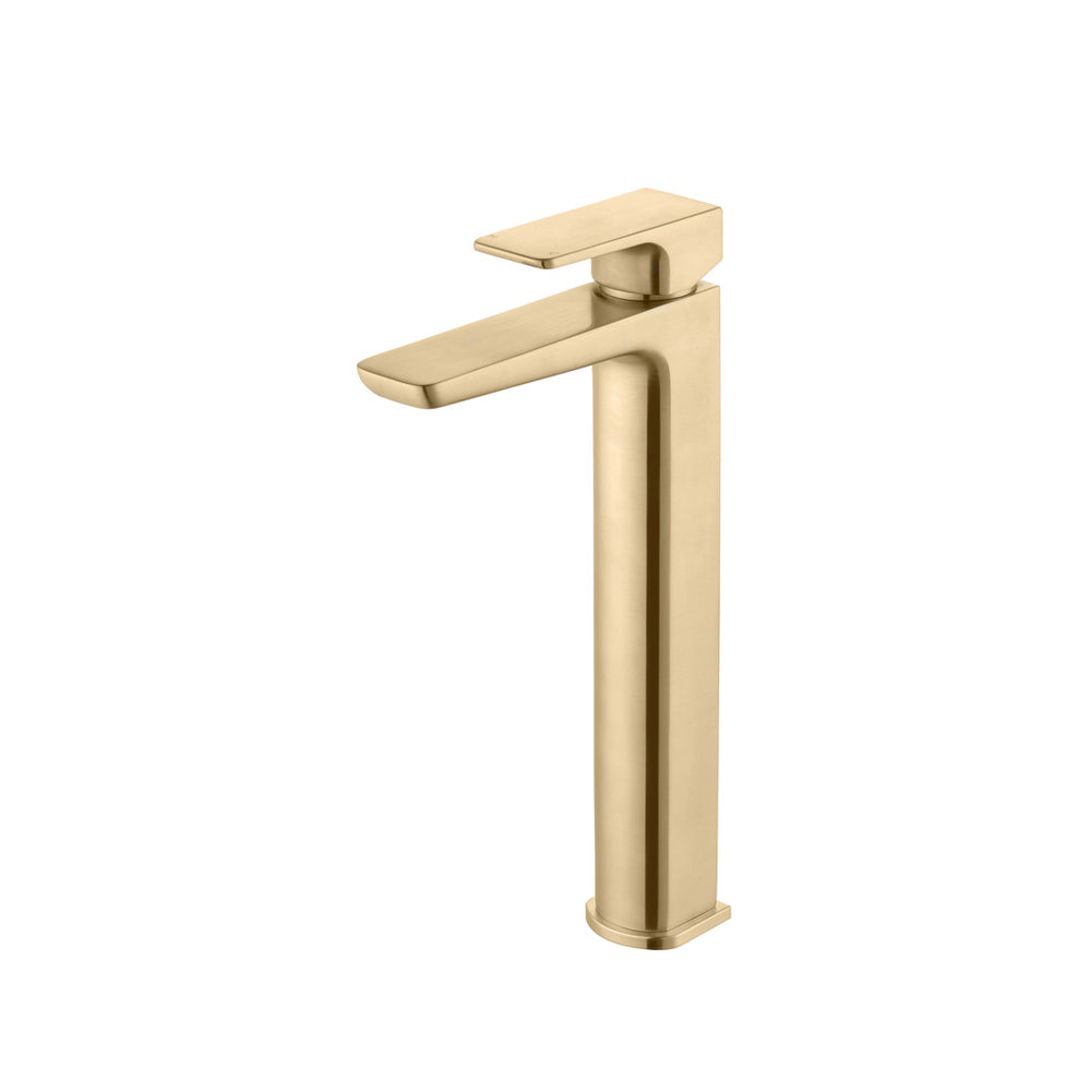 Auvellis Arven Tall Basin Mixer in Brushed Brass