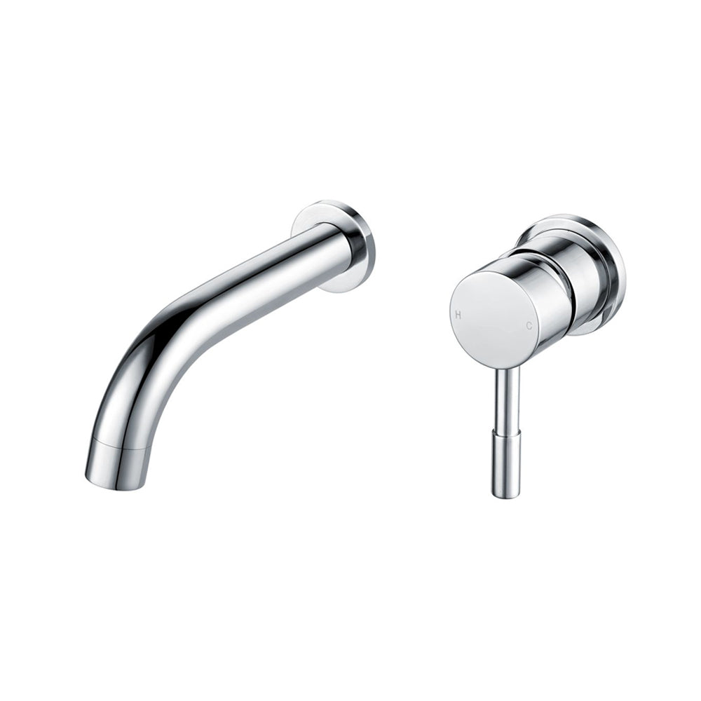 Auvellis Vela 155mm Wall-Mounted Basin Mixer in Chrome