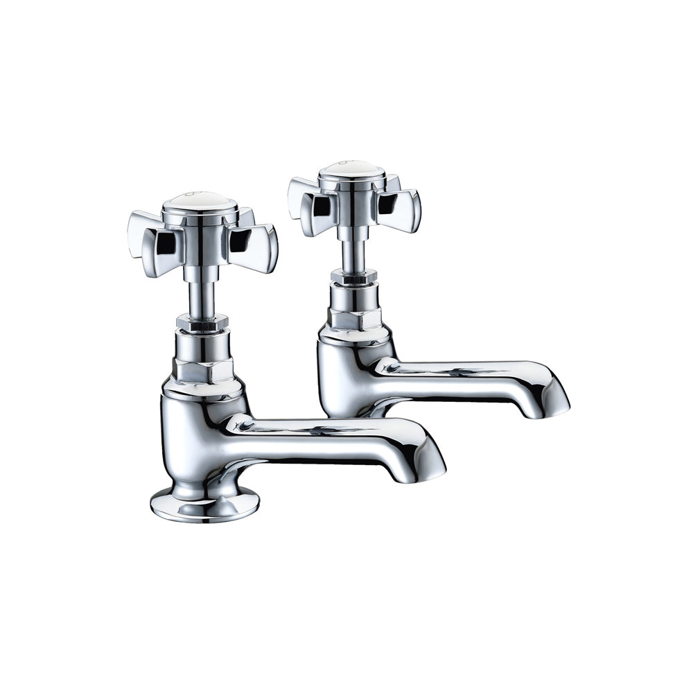 Auvellis Solenne Basin Pillar Taps – Chrome – product image 1