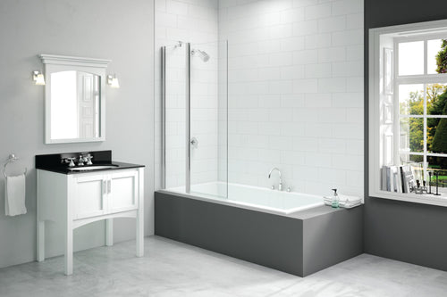 Merlyn 900x1500mm 2-Panel Square Folding Bath Screen (6mm)