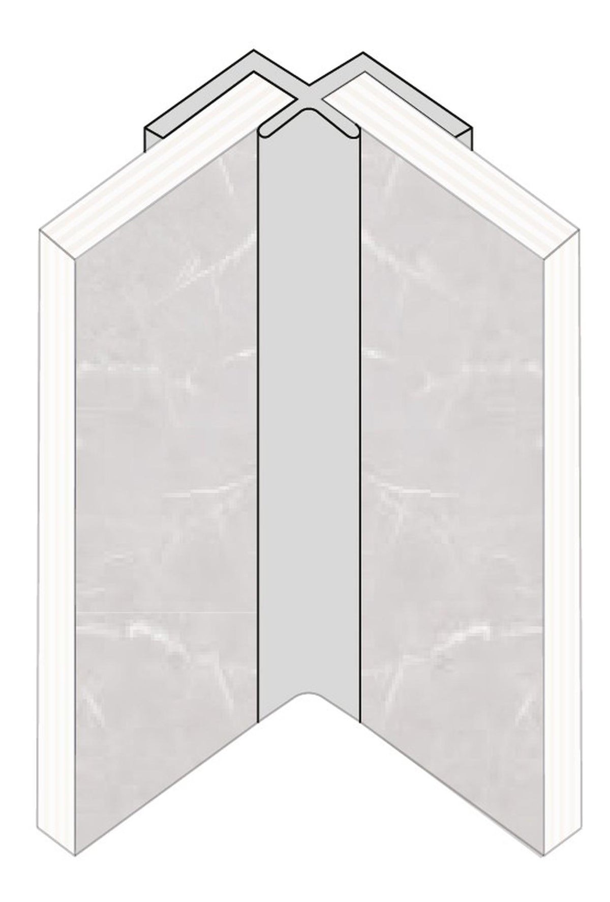 Auvellis Nexara Internal Corner Profile 2.4m