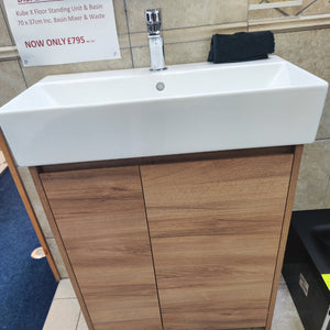 GSI Ceramica Kube X Vanity Set Includes a 700 × 370 mm Ceramic Basin GSI Ceramica