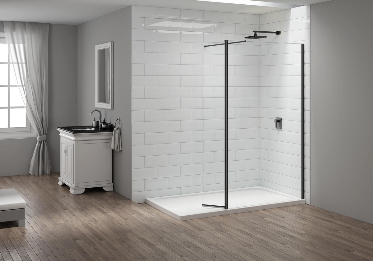 Wetroom 300mm Swivel Panel - Matt Black - MERLYN-WETROOM-BLK-SWIVEL_RM.jpg