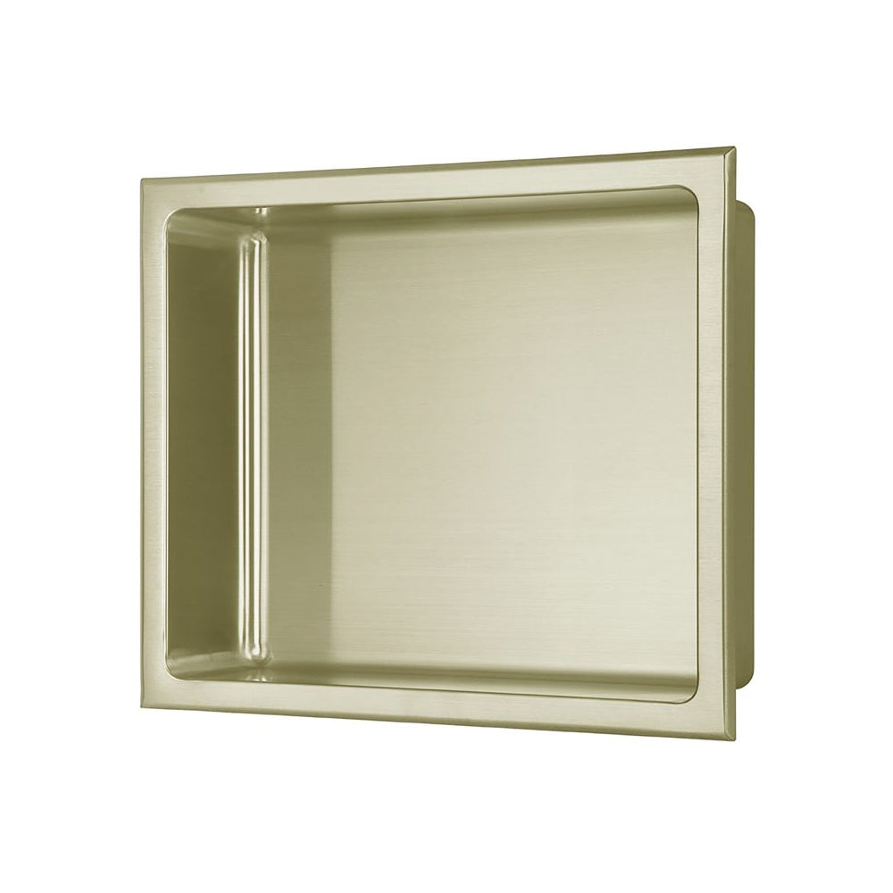 305x360mm Bathroom Niche - Brushed Brass