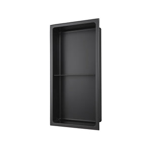 610x305mm Bathroom Niche - Matt Black