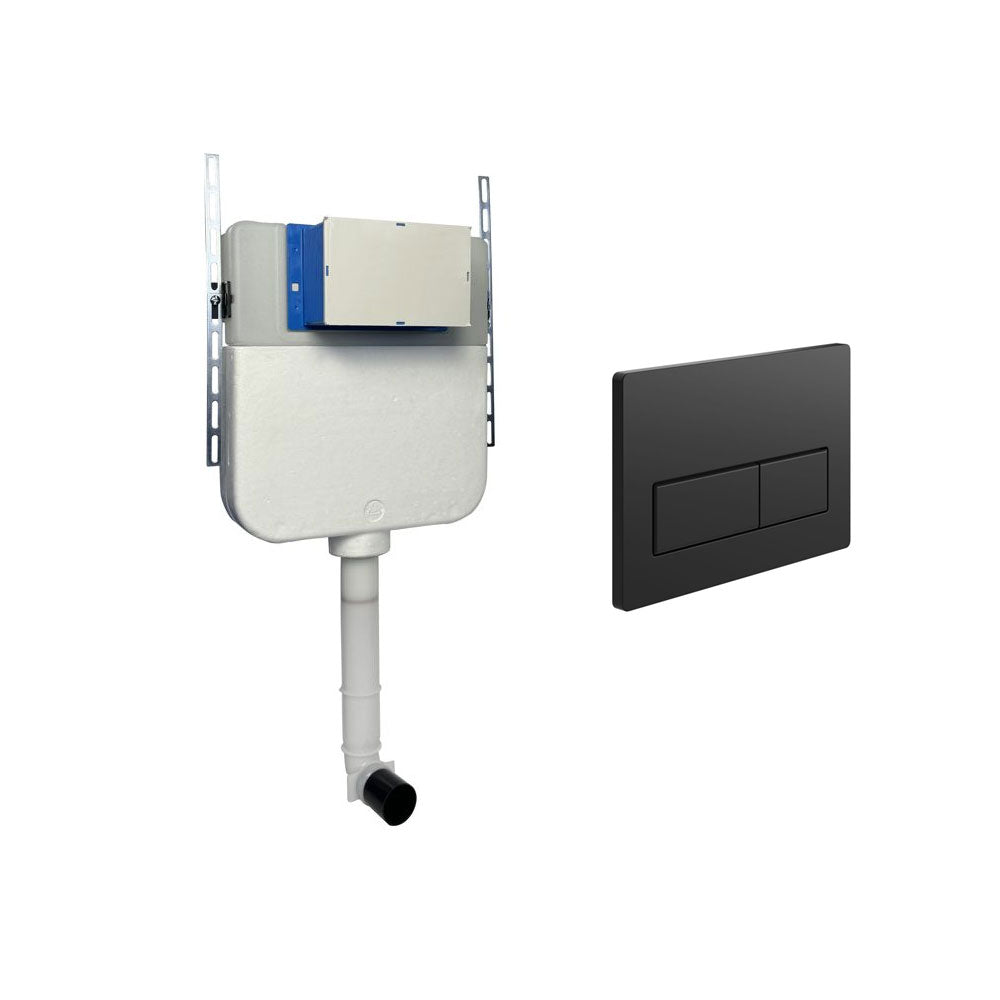 Auvellis Universal Slim Toilet Cistern With Rectangular Dual Flush Plate