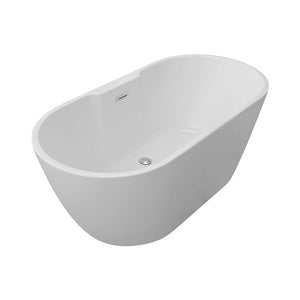 Harlesden Freestanding 1550x745x580mm 0TH Bath – Gloss White