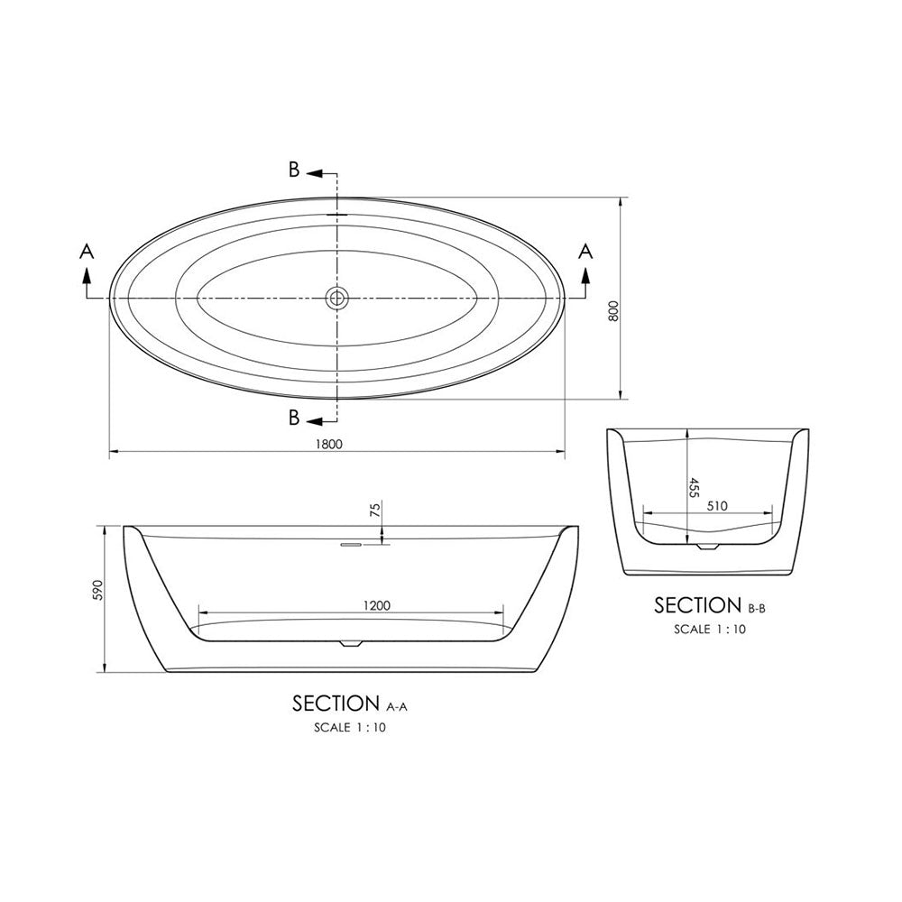 Edmonton Freestanding Bath Bathwise