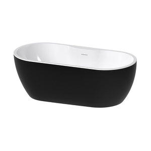 Freestanding 1650x745x580mm 0TH Bath – Gloss Black