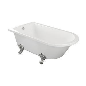 Clevedon Freestanding 2TH Corner Bath w/Feet Bathwise