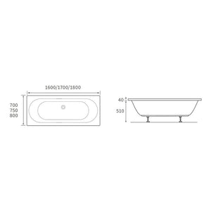 Miami Round Double End 0TH Bath w/Legs Bathwise