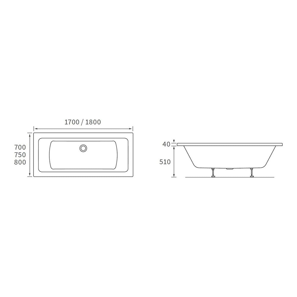 Auvellis Arven Supercast double-ended bath – detail view 5