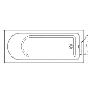 Pierson D Shape Single End 2TH Bath w/Legs Auvellis