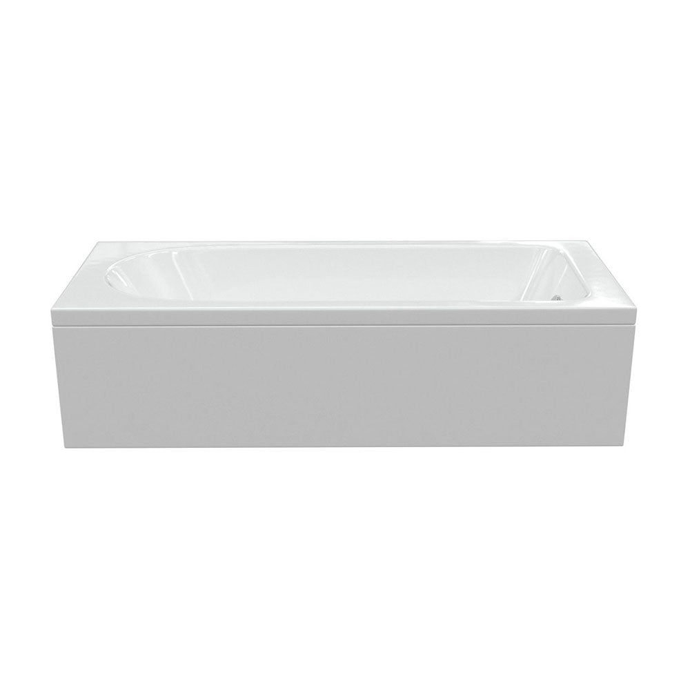 Auvellis Corvex Supercast D-shape single-ended 2TH bath with legs – alternate view