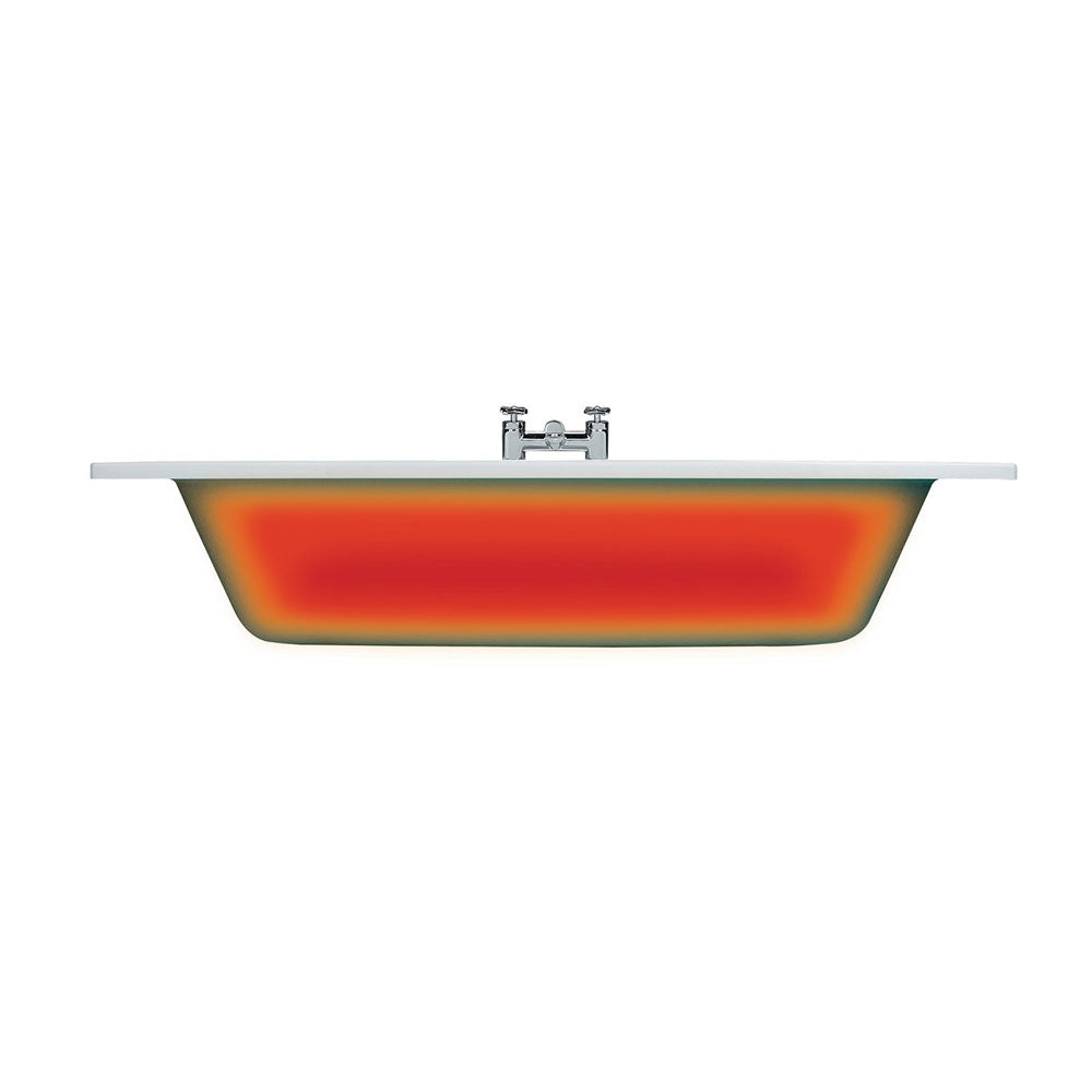 Auvellis Corvex Supercast D-shape single-ended 2TH bath with legs – side view