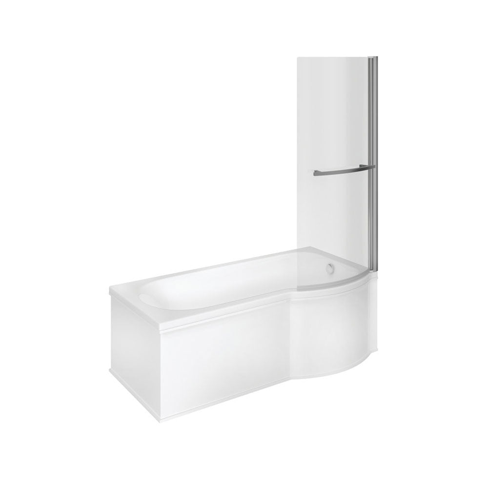Ora P Shape 1700x850x560mm 0TH Shower Bath Pack (RH)