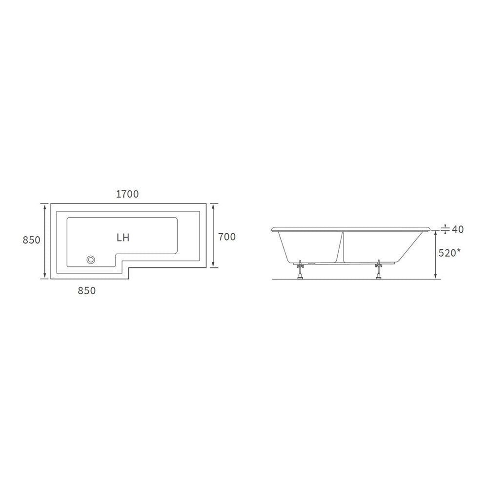 Auvellis Arven L-shape shower bath pack – detail view 5