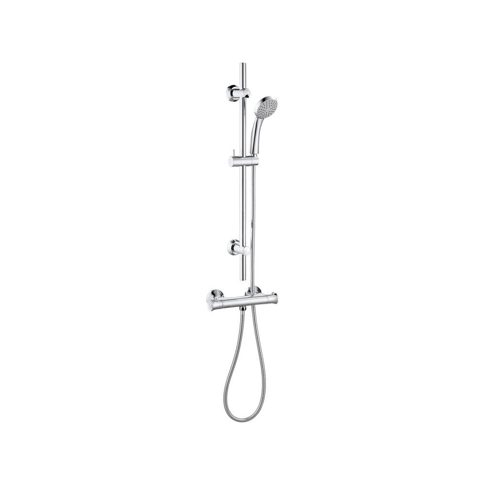 Astro 1 Outlet Exposed Thermostatic Shower Kit With Slide Rail Kit Chrome