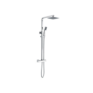 Cosmic Square Thermostatic Bar Mixer w/Riser Kit - Chrome