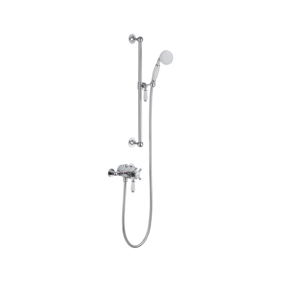 Auvellis Solenne Traditional 1-Outlet Thermostatic Shower Kit – Chrome