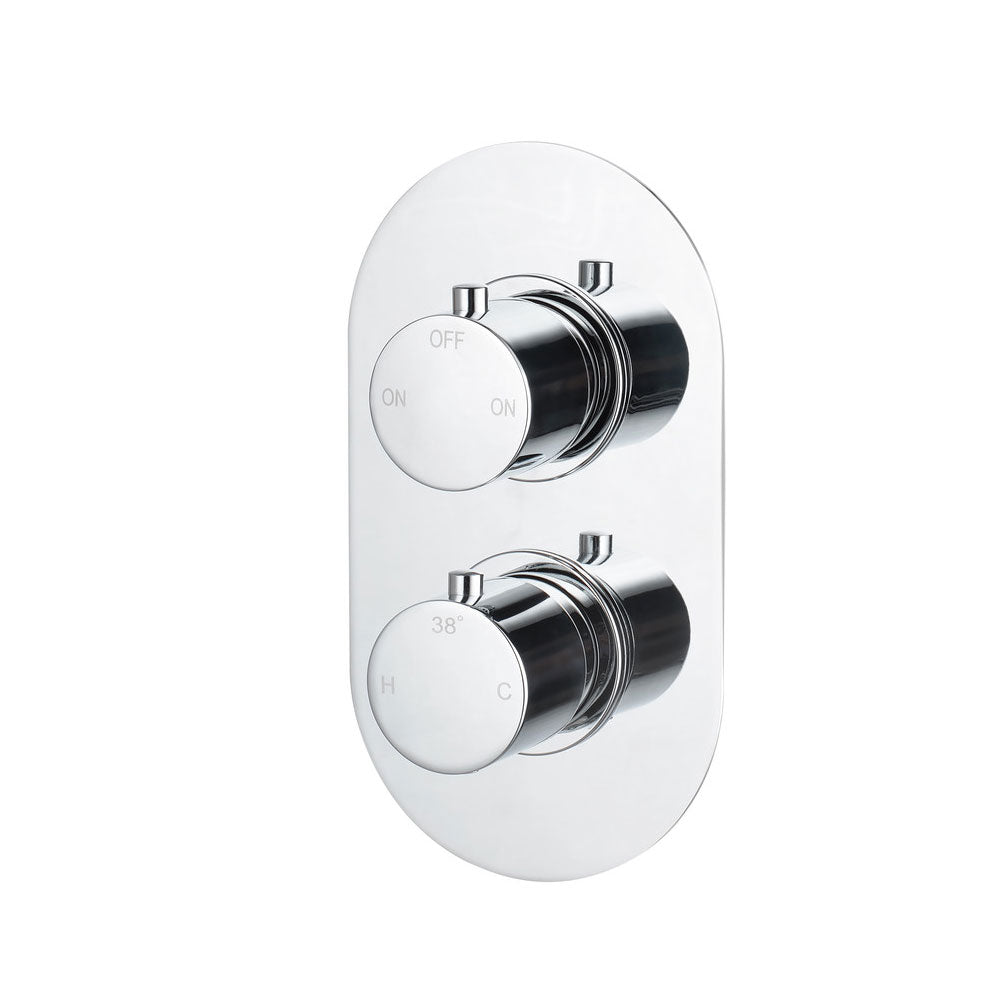 Astro 2 Outlet Round Shower Valve Chrome