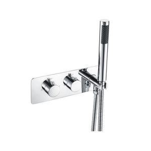 Luna Thermostatic Two Outlet Shower Valve w/Handset - Chrome