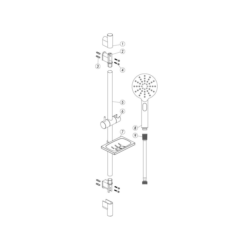 Auvellis Vela Round Push-Button Shower Kit – Chrome