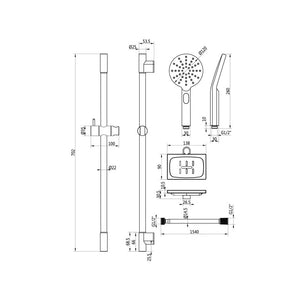 Aurora Push Button Shower Kit Bathwise