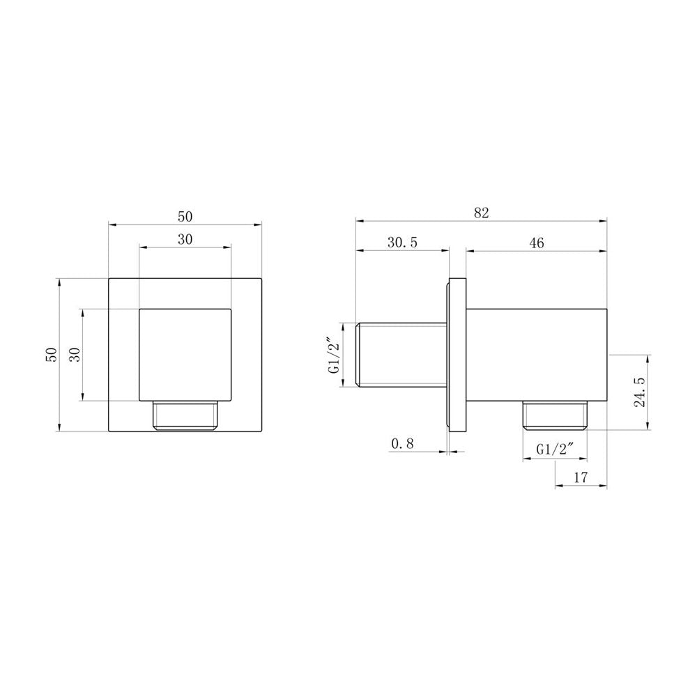 Comet Wall Outlet Chrome