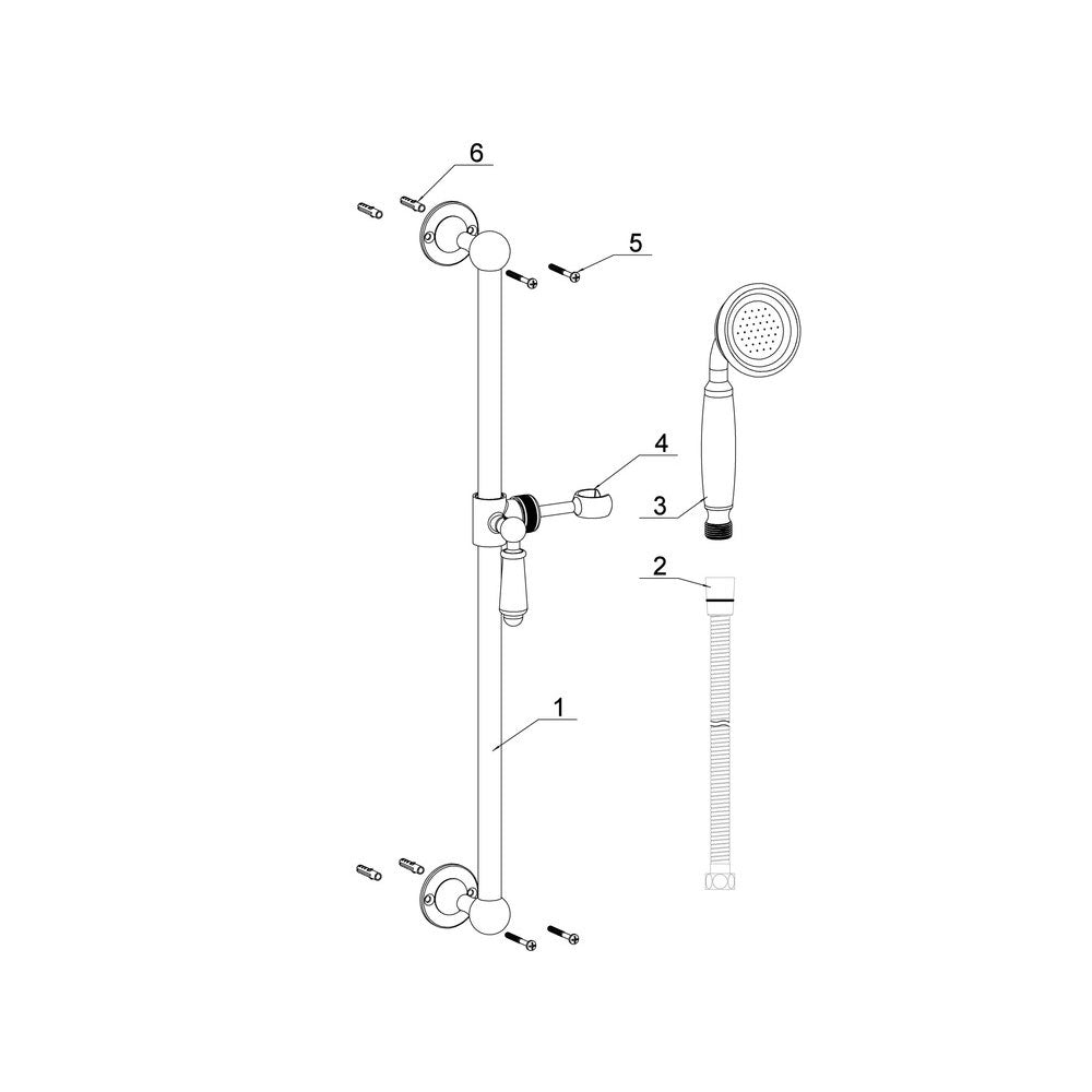 Auvellis Solenne Traditional Slider Rail Kit – Chrome