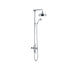 Berwick 2 Outlet Exposed Thermostatic Shower Pack With Traditional Rigid Riser Shower Kit And Slide Rail Chrome
