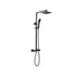 Comet 2 Outlet Exposed Thermostatic Shower Pack With Rigid Riser Shower Set With Slide Rail Black