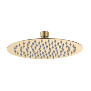Aurora 250mm Round Ultraslim Showerhead - Brushed Brass
