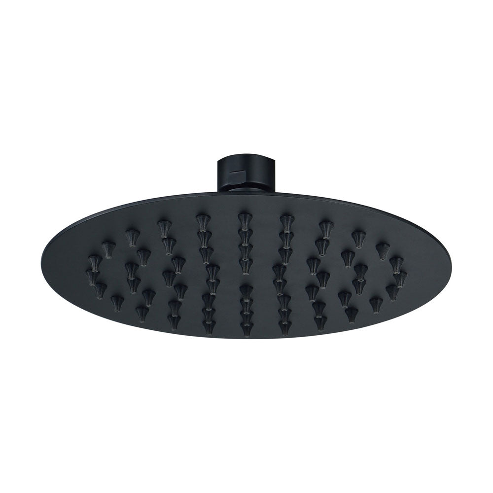 Astro Round Brass Fixed Shower Head Black