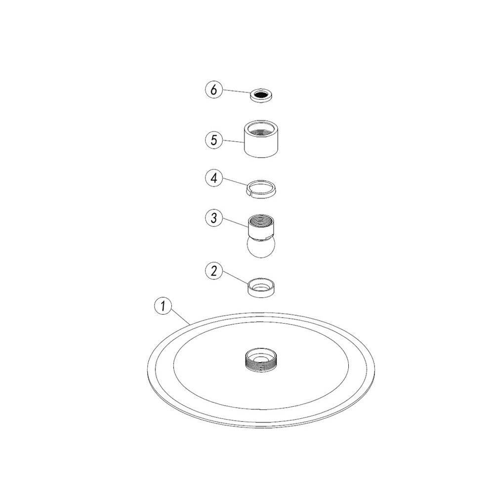 Auvellis Astro Round Brass Fixed Shower Head | Matt Black | PFDICM0714, PFDICM0716 | image 4