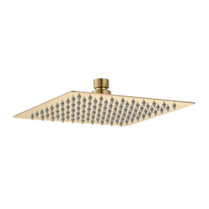 Cosmic 200mm Square Ultraslim Showerhead - Brushed Brass